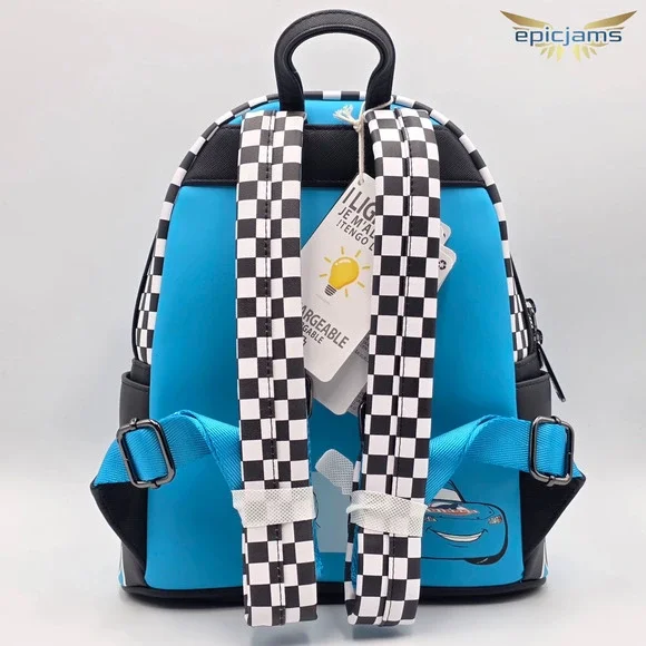 Loungefly Disney Pixar Cars Lightning McQueen Dinoco Light-Up Mini Backpack - Picture 5 of 9